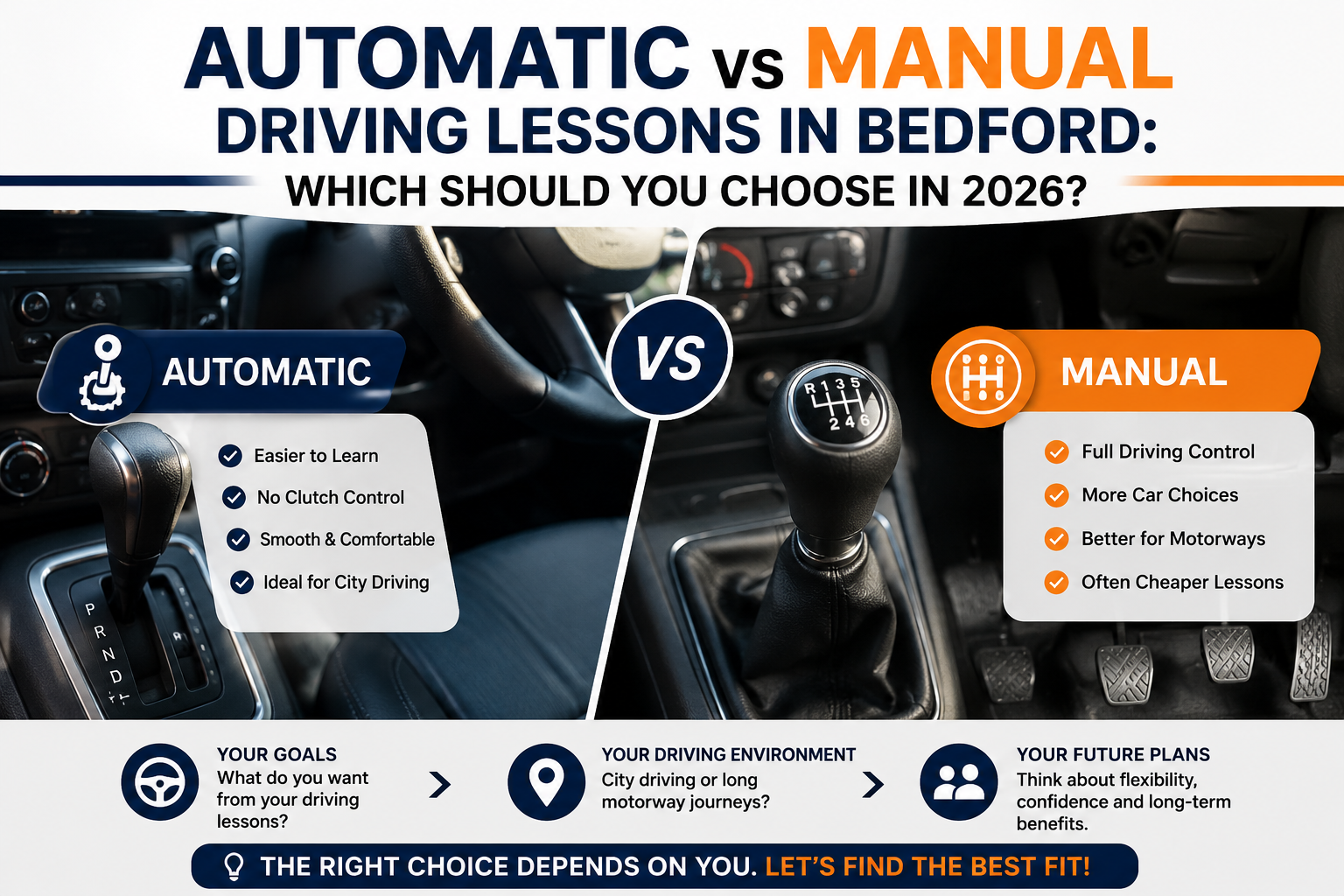 Automatic vs Manual Driving Lessons in Bedford: Which Should You Choose in 2026?
