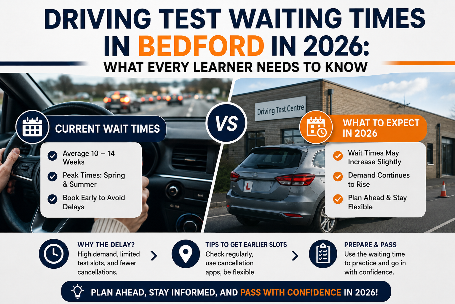 Driving Test Waiting Times in Bedford in 2026: What Every Learner Needs to Know